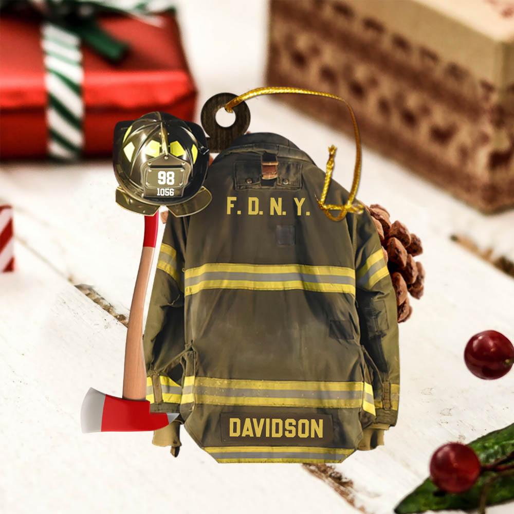 Ornament - Firefighter Armor Custom Shaped Acrylic Ornament Two Sides Print, Christmas Ornament Deco - Best gifts your whole family