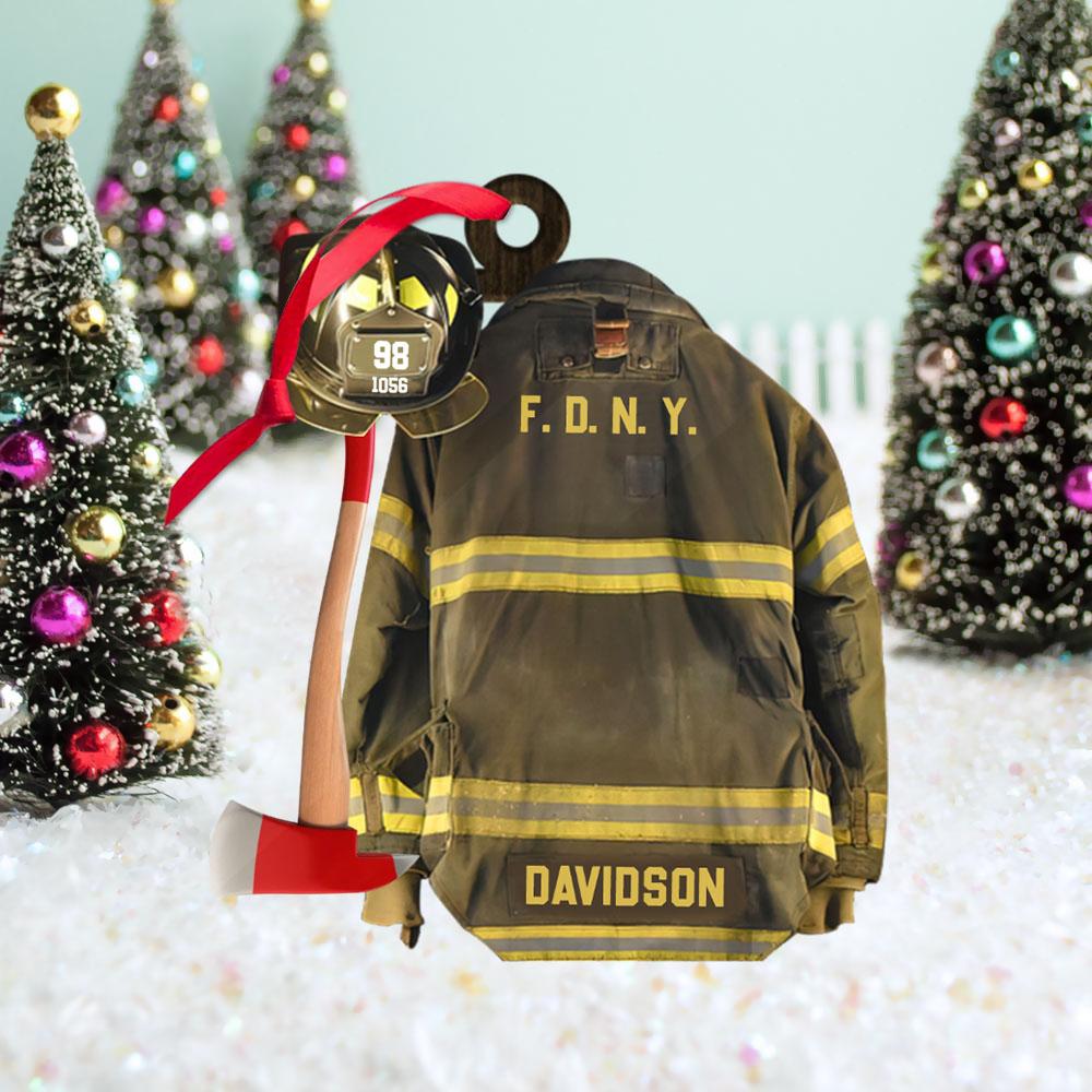 Ornament - Firefighter Armor Custom Shaped Acrylic Ornament Two Sides Print, Christmas Ornament Deco - Best gifts your whole family