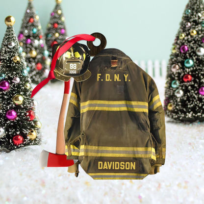 Ornament - Firefighter Armor Custom Shaped Acrylic Ornament Two Sides Print, Christmas Ornament Deco - Best gifts your whole family