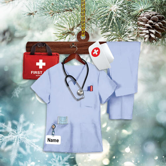 Ornament - Nurse Uniform Custom Shaped Flat Ornament, Christmas Ornament Decor, Ornament Decor, Nurse Deco - Best gifts your whole family