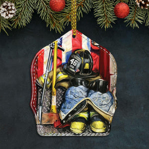 Ornament - Personalized Fire Clothing Set Helmet Shield Firefighter Ornament - Best gifts your whole family