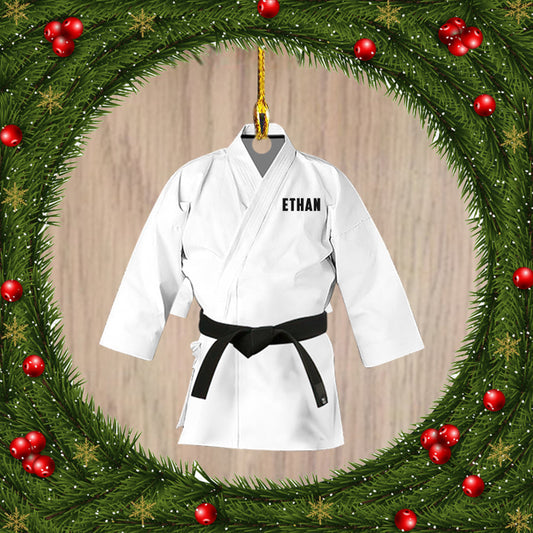 Ornament - Personalized Karate Belt Color Custom Shaped Ornament Hanger Decor, Custom Shaped Flat Ornament Christmas, Christmas Deco - Best gifts your whole family