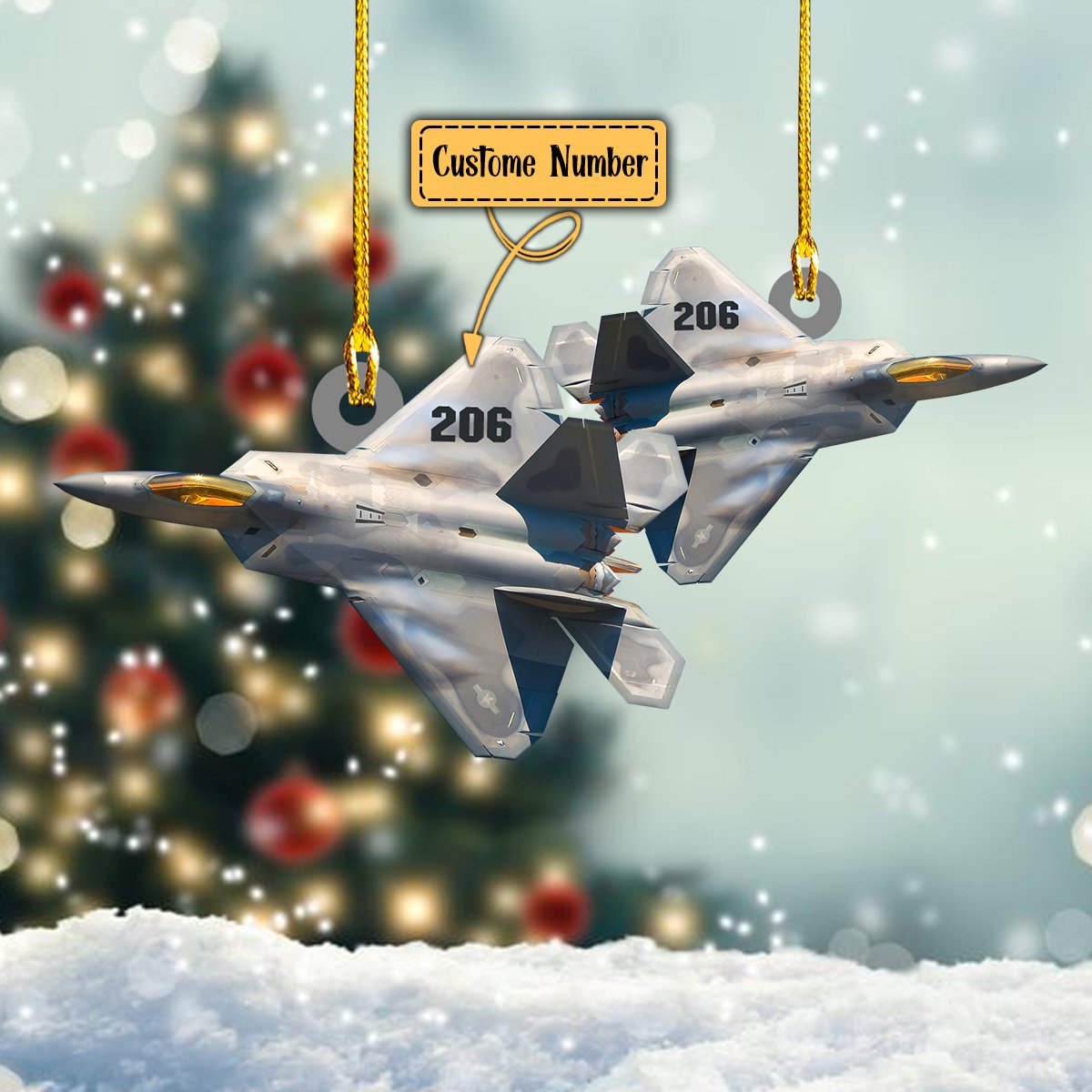 Ornament - Personalized Raptor Ornament Name, Custom Shape Flat Ornament, Christmas Ornament Deco - Best gifts your whole family