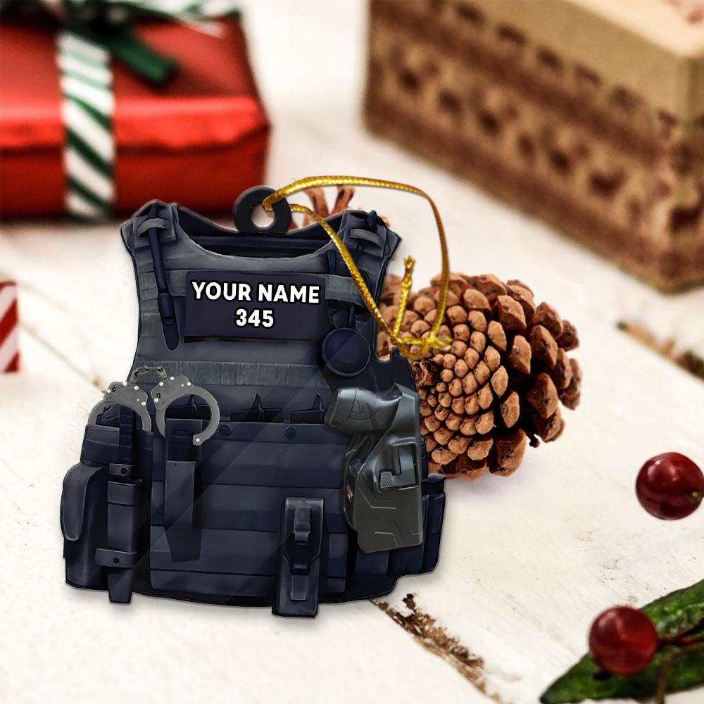 Ornament - Police Custom Shaped Acrylic Flat Ornament Two Sides Prints, Christmas Home Decor, Police Ornament - Best gifts your whole family