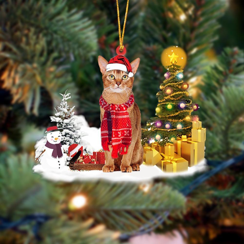 Ornament- Abyssinian Cat Christmas Ornament Dog Ornament, Car Ornament, Christmas Ornament - Best gifts your whole family