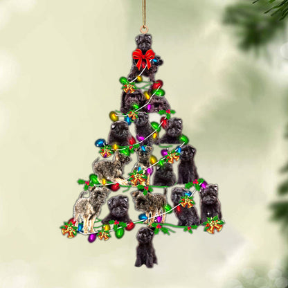 Ornament- Affenpinscher-Christmas Tree Lights-Two Sided Ornament, Happy Christmas Ornament, Car Ornament - Best gifts your whole family