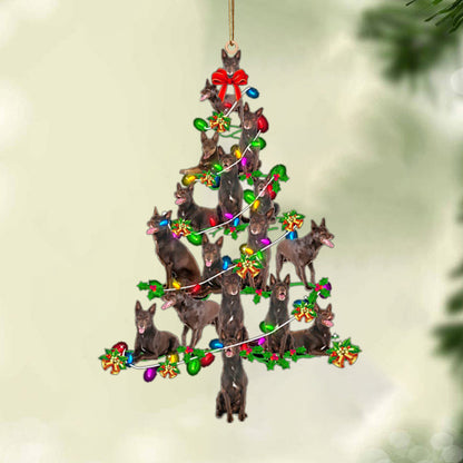 Ornament- Australian Kelpie 1-Christmas Tree Lights-Two Sided Ornament, Christmas Ornament, Car Ornament - Best gifts your whole family