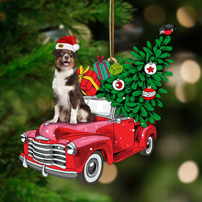 Ornament- Australian Shepherd 3-Pine Truck Hanging Ornament, Happy Christmas Ornament, Car Ornament - Best gifts your whole family