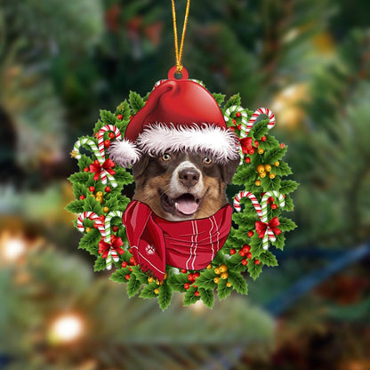 Ornament- Australian Shepherd 3-Xmas Bandana Hanging Ornament, Happy Christmas Ornament, Car Ornament - Best gifts your whole family