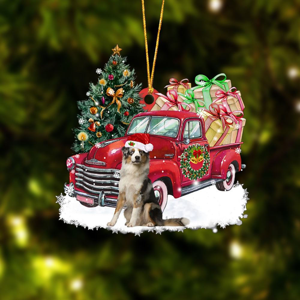 Ornament- Australian Shepherd Christmas Hanging Ornament Dog Ornament, Car Ornament, Christmas Ornament - Best gifts your whole family