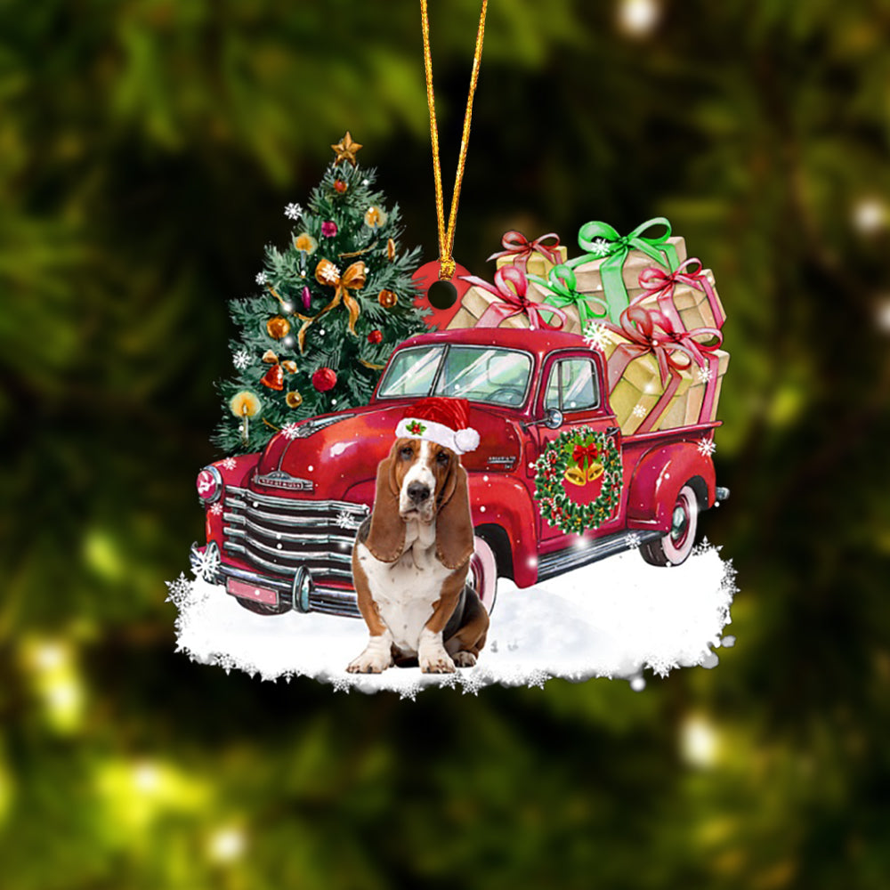 Ornament- Basset Hound Christmas Hanging Ornament Dog Ornament, Car Ornament, Christmas Ornament - Best gifts your whole family