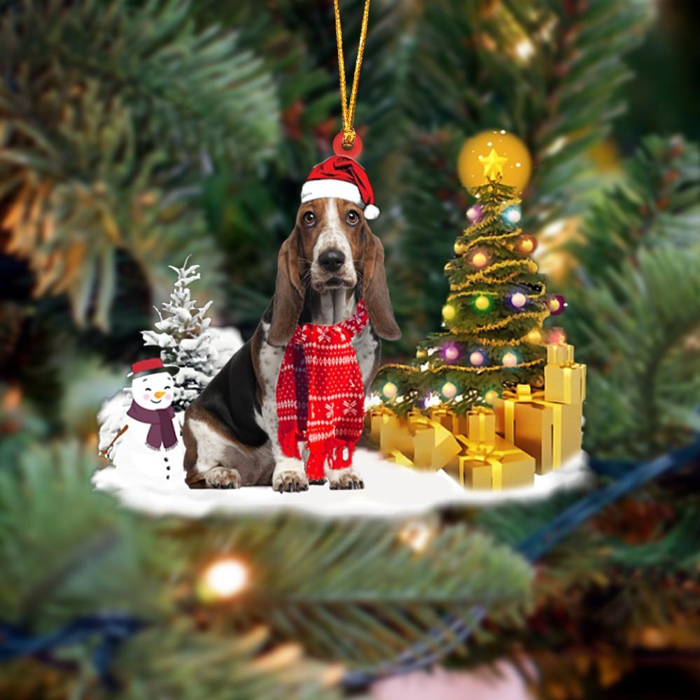 Ornament- Basset Hound Christmas Ornament Dog Ornament, Car Ornament, Christmas Ornament - Best gifts your whole family