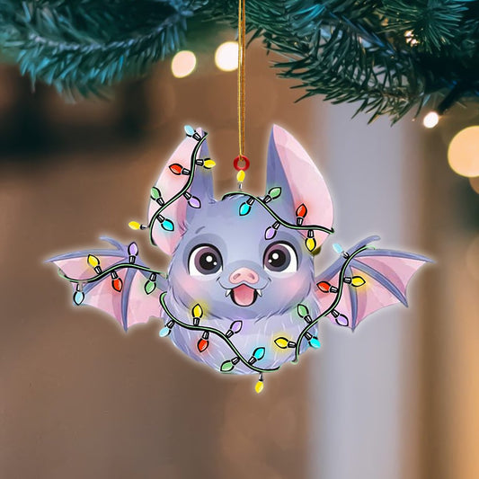 Ornament- Bat Christmas Light Hanging Ornament Dog Ornament, Car Ornament, Christmas Ornament - Best gifts your whole family