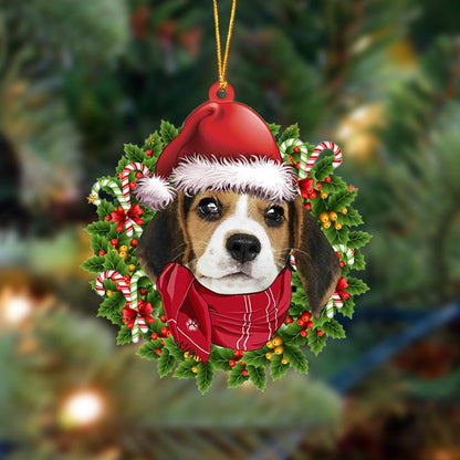 Ornament- Beagle 1-Xmas Bandana Hanging Ornament, Happy Christmas Ornament, Car Ornament - Best gifts your whole family
