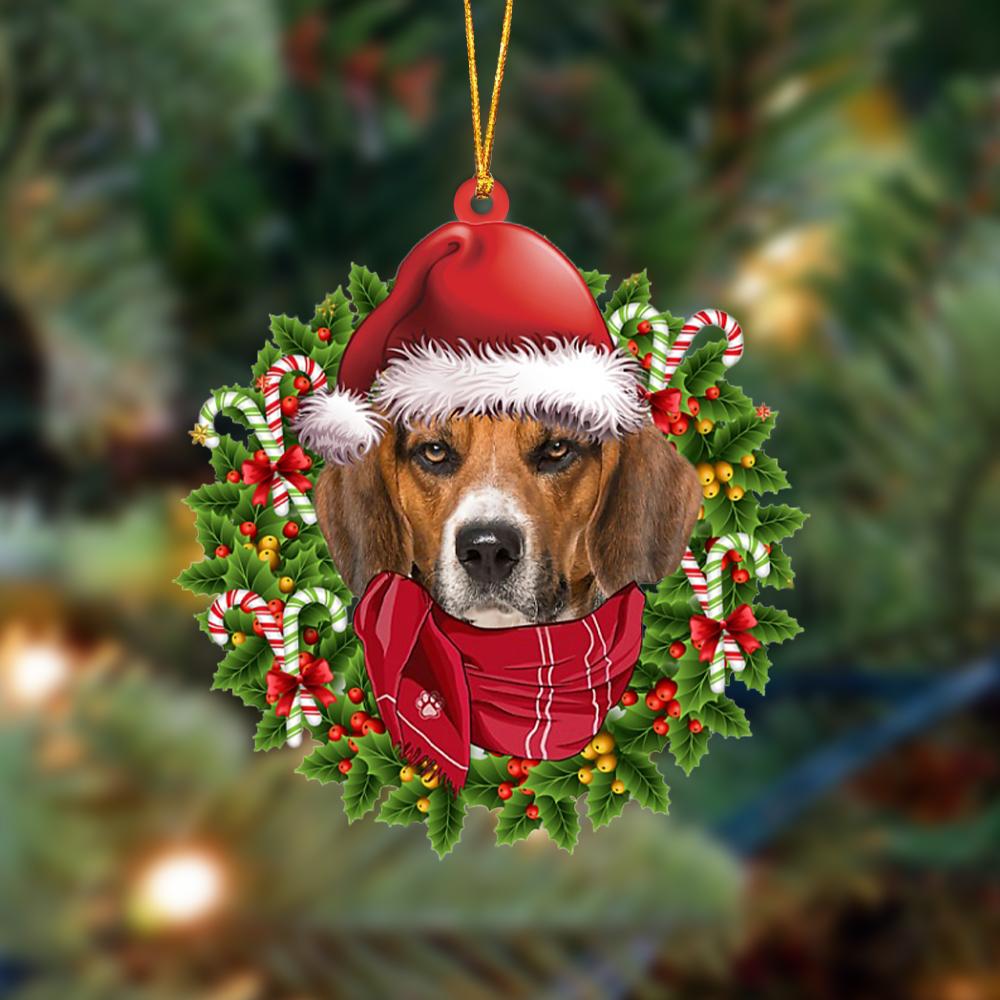 Ornament- Beagle 2-Xmas Bandana Hanging Ornament, Happy Christmas Ornament, Car Ornament - Best gifts your whole family