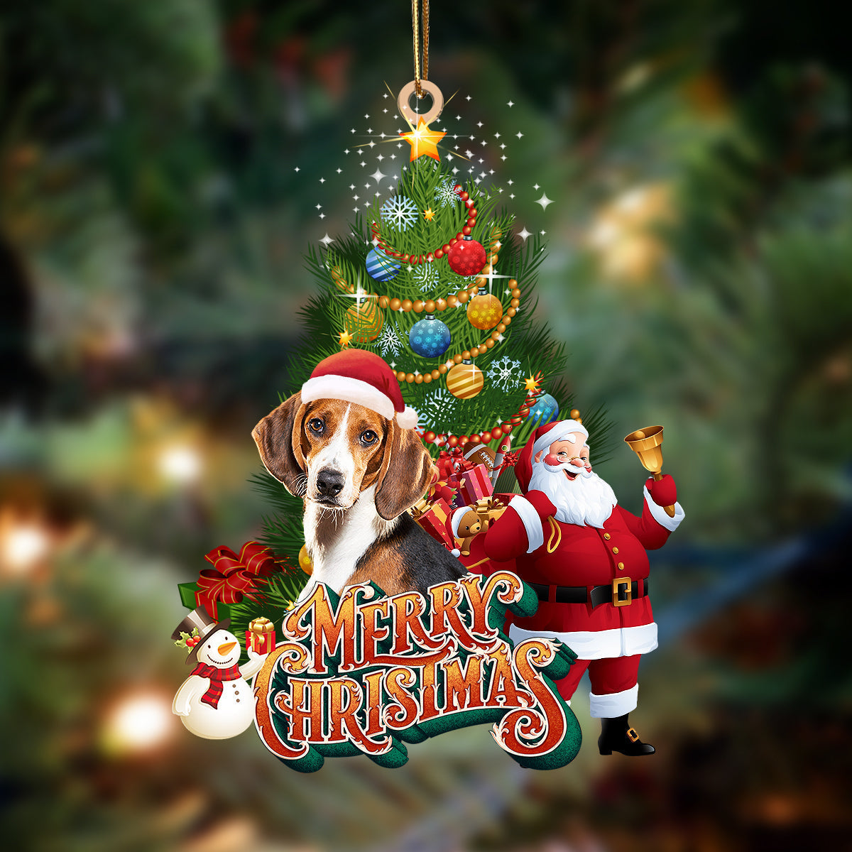 Ornament- Beagle 3-Christmas Tree&Dog Hanging Ornament, Happy Christmas Ornament, Car Ornament - Best gifts your whole family