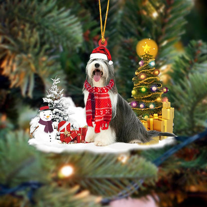 Ornament- bearded collie Christmas Ornament Dog Ornament, Car Ornament, Christmas Ornament - Best gifts your whole family