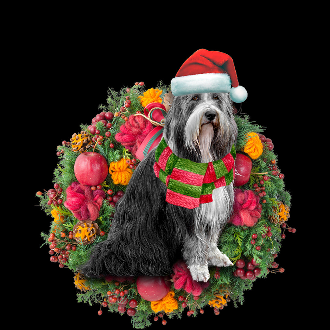 Ornament- Bearded Collie Christmas Ornament, Happy Christmas Ornament, Car Ornament - Best gifts your whole family