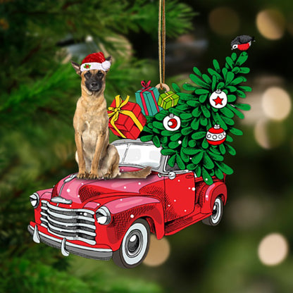 Ornament- Belgian Malinois-Pine Truck Hanging Ornament, Happy Christmas Ornament, Car Ornament - Best gifts your whole family