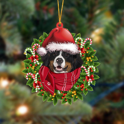Ornament- Bernese Mountain Dog 1-Xmas Bandana Hanging Ornament, Happy Christmas Ornament, Car Ornament - Best gifts your whole family