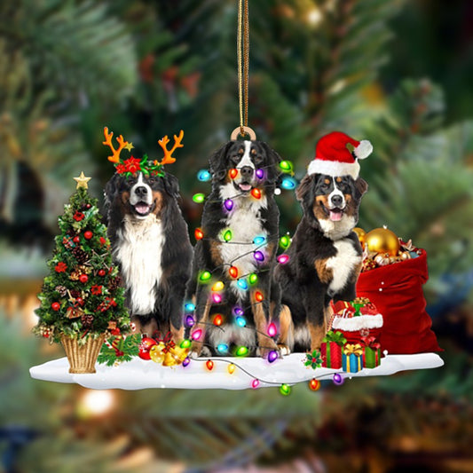 Ornament- Bernese Mountain Dog-Christmas Dog Friends Hanging Ornament, Happy Christmas Ornament, Car Ornament - Best gifts your whole family