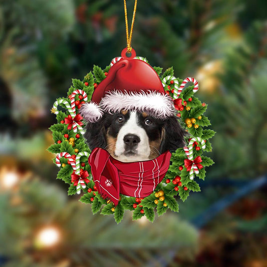 Ornament- Bernese Mountain Dog-Xmas Bandana Hanging Ornament, Happy Christmas Ornament, Car Ornament - Best gifts your whole family