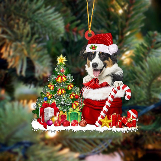 Ornament- Bernese Mountain Gift Bag Merry Christmas Ornament Dog Ornament, Car Ornament, Christmas Ornament - Best gifts your whole family