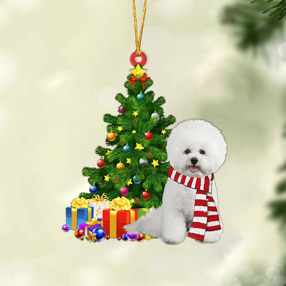 Ornament- Bichon Frise-Christmas Star Hanging Ornament, Happy Christmas Ornament, Car Ornament - Best gifts your whole family