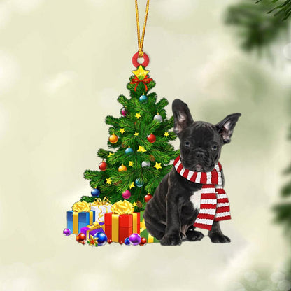 Ornament- BLACK French Bulldog-Christmas Star Hanging Ornament, Happy Christmas Ornament, Car Ornament - Best gifts your whole family