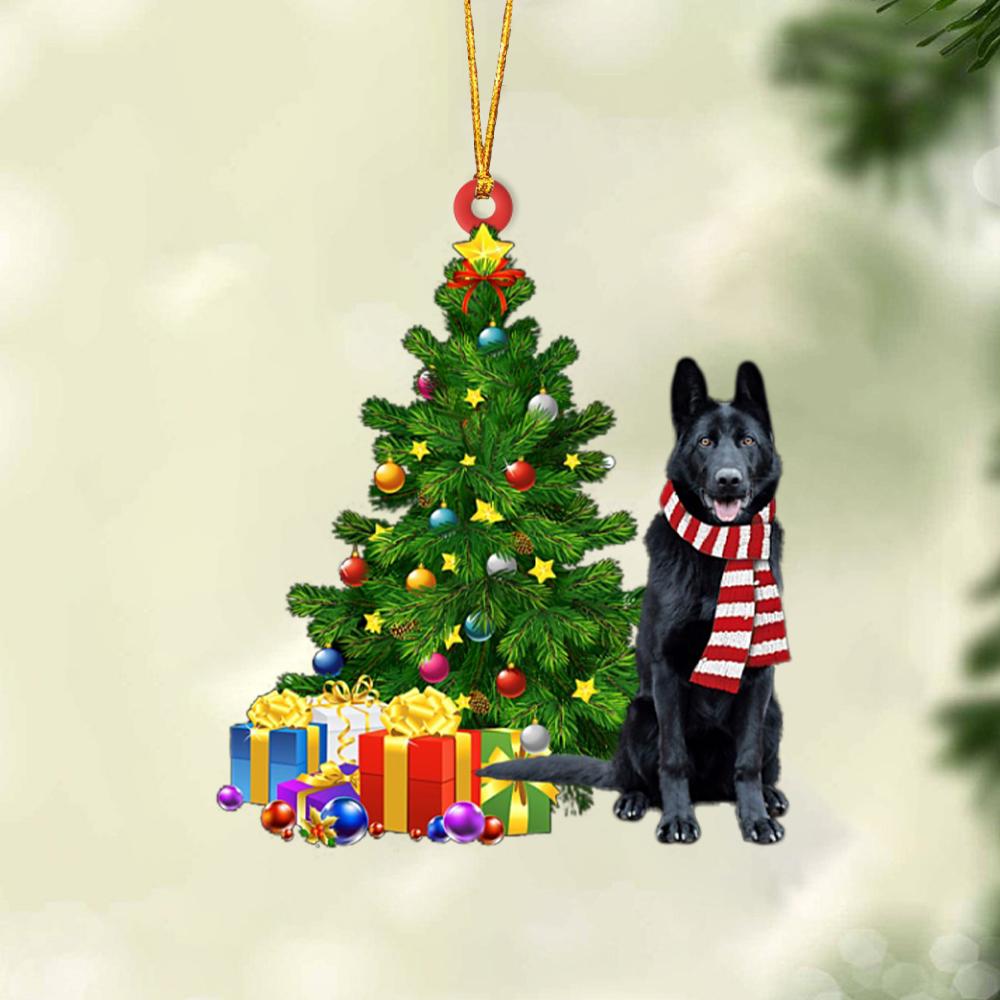 Ornament- BLACK German Shepherd-Christmas Star Hanging Ornament, Happy Christmas Ornament, Car Ornament - Best gifts your whole family