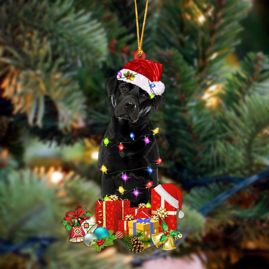 Ornament- black Labrador 1-Dog Be Christmas Tree Hanging Ornament, Happy Christmas Ornament, Car Ornament - Best gifts your whole family