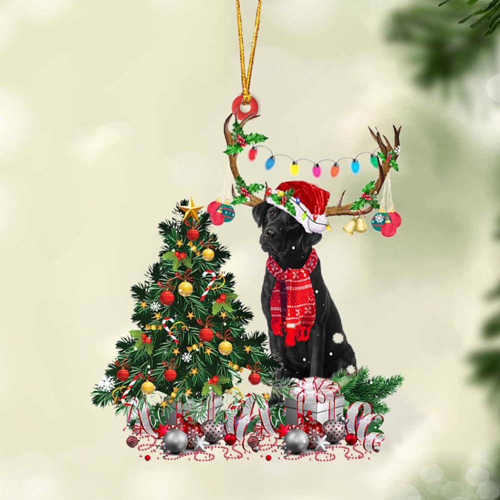 Ornament- BLACK Labrador-Christmas Tree Gift Hanging Ornament, Happy Christmas Ornament, Car Ornament - Best gifts your whole family