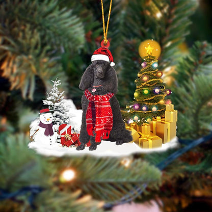 Ornament- Black Poodle Christmas Ornament Dog Ornament, Car Ornament, Christmas Ornament - Best gifts your whole family