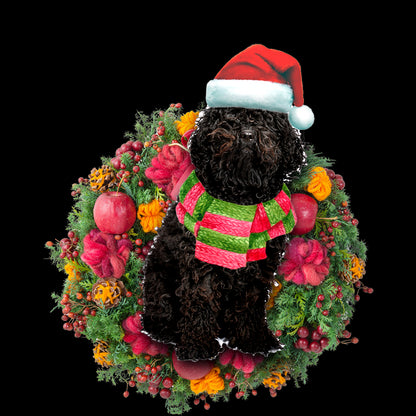 Ornament- Black Poodle Christmas Ornament, Happy Christmas Ornament, Car Ornament - Best gifts your whole family