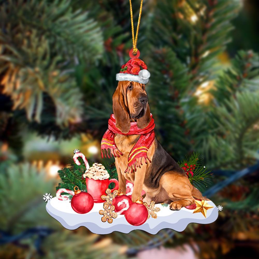 Ornament- Bloodhound 1-Better Christmas Hanging Ornament, Happy Christmas Ornament, Car Ornament - Best gifts your whole family