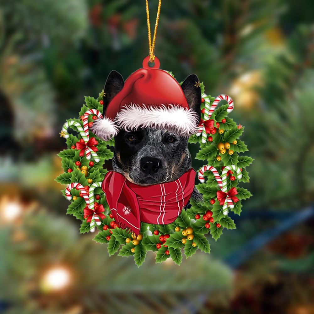 Ornament- BLUE Heeler-Xmas Bandana Hanging Ornament, Happy Christmas Ornament, Car Ornament - Best gifts your whole family
