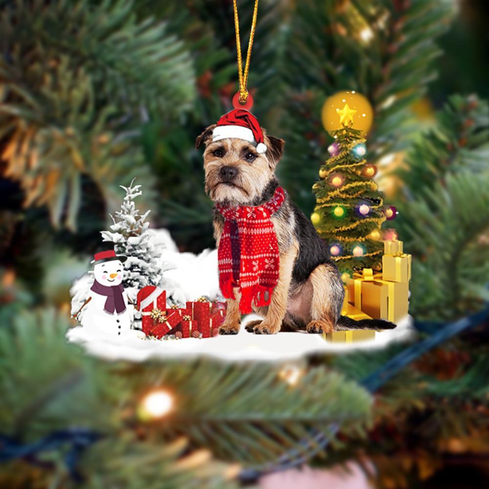 Ornament- Border Terrier Christmas Ornament Dog Ornament, Car Ornament, Christmas Ornament - Best gifts your whole family