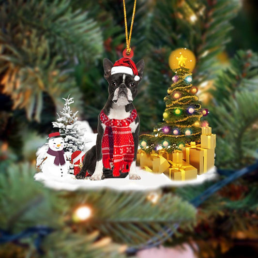 Ornament- Boston Terrier Christmas Ornament Dog Ornament, Car Ornament, Christmas Ornament - Best gifts your whole family