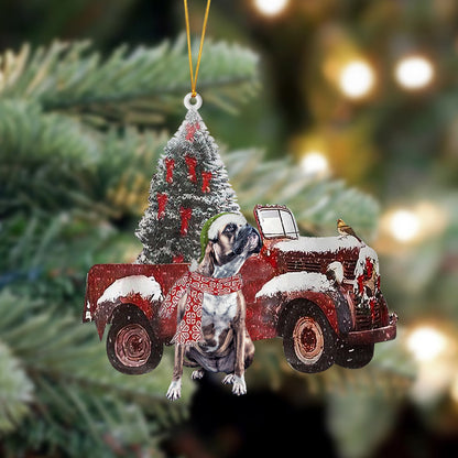 Ornament- Boxer 1-Christmas Truck Two Sided Ornament, Happy Christmas Ornament, Car Ornament - Best gifts your whole family