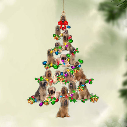 Ornament- Briard-Christmas Tree Lights-Two Sided Ornament, Happy Christmas Ornament, Car Ornament - Best gifts your whole family