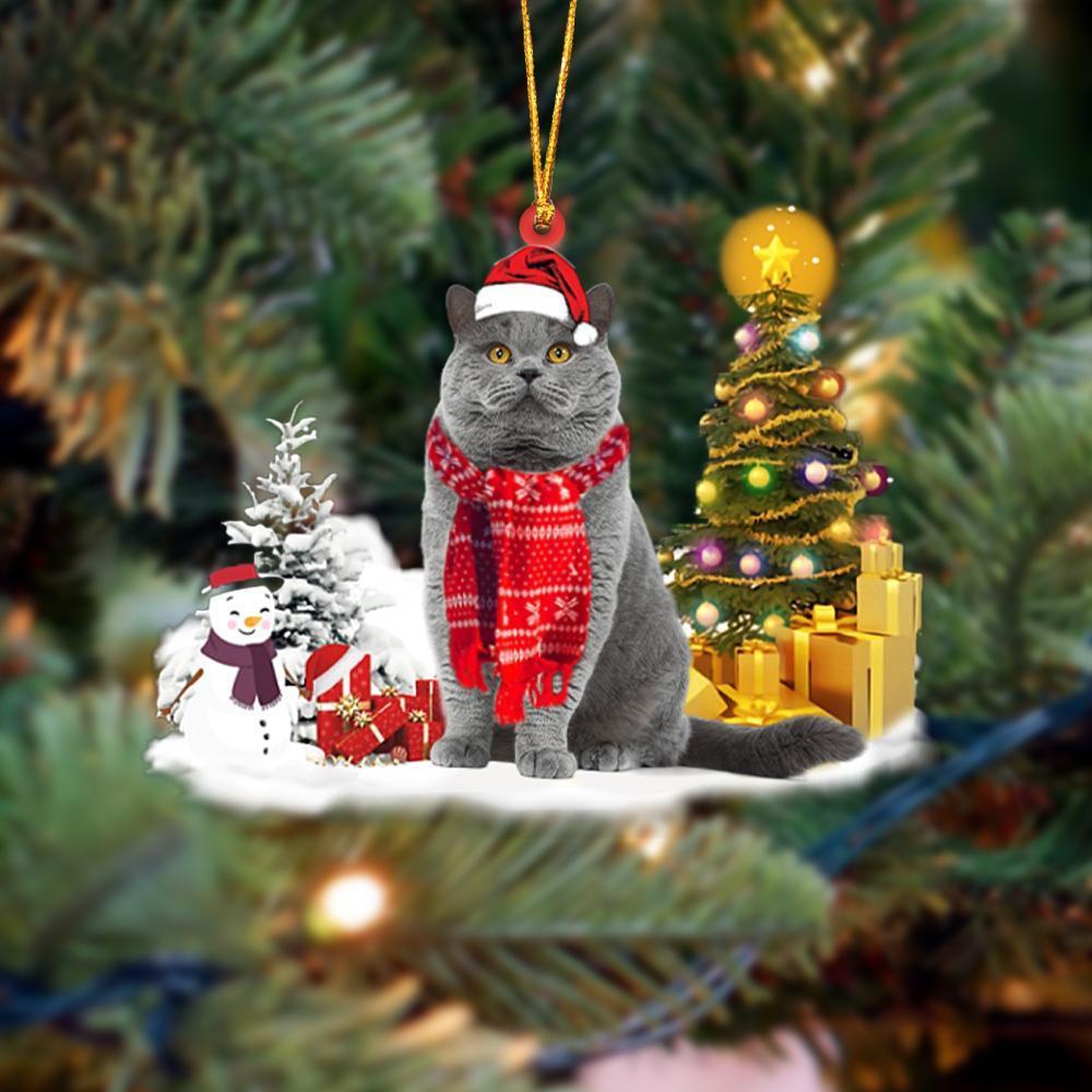 Ornament- British Shorthair Cat Christmas Ornament Dog Ornament, Car Ornament, Christmas Ornament - Best gifts your whole family