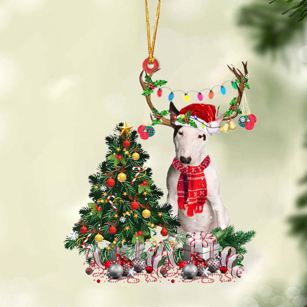 Ornament- Bull Terrier 1-Christmas Tree Gift Hanging Ornament, Happy Christmas Ornament, Car Ornament - Best gifts your whole family