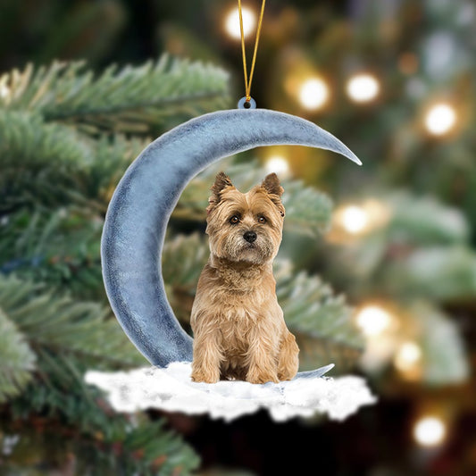 Ornament- Cairn Terrier Sits On The Moon Hanging Ornament Dog Ornament, Car Ornament, Christmas Ornament - Best gifts your whole family