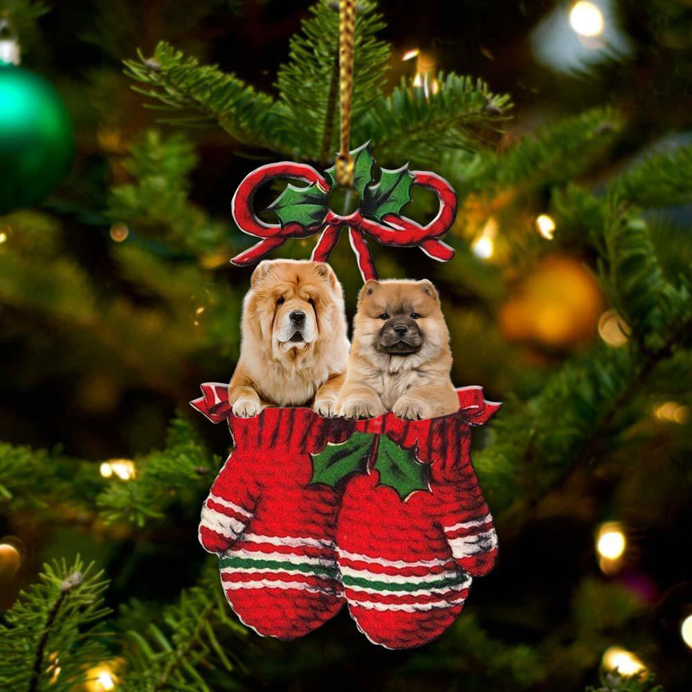 Ornament- Chow Chow Inside Your Gloves Christmas Holiday-Two Sided Ornament, Christmas Ornament, Car Ornament - Best gifts your whole family