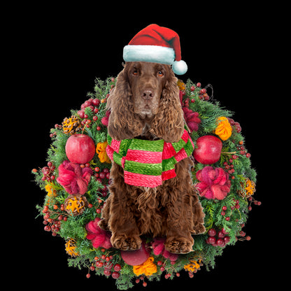 Ornament- Cocker Spaniel Christmas Ornament, Happy Christmas Ornament, Car Ornament - Best gifts your whole family