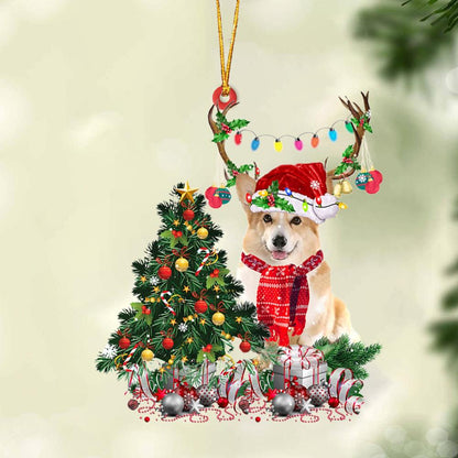 Ornament- Corgi-Christmas Tree Gift Hanging Ornament, Happy Christmas Ornament, Car Ornament - Best gifts your whole family