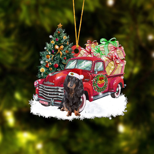 Ornament- Dachshund Christmas Hanging Ornament Dog Ornament, Car Ornament, Christmas Ornament - Best gifts your whole family