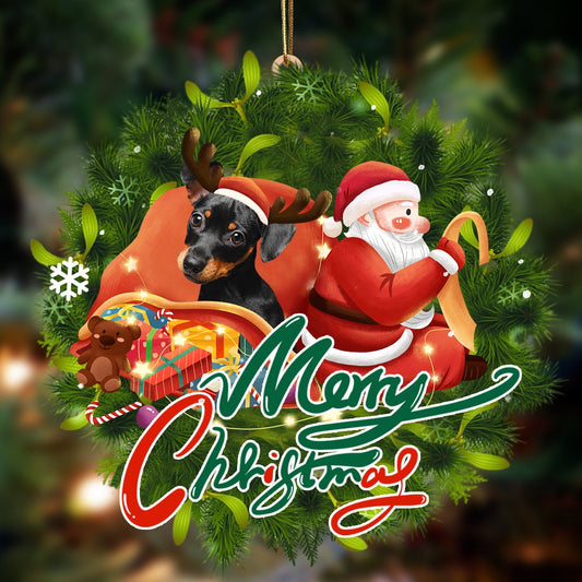 Ornament- Dachshund-Santa & dog Hanging Ornament, Happy Christmas Ornament, Car Ornament - Best gifts your whole family