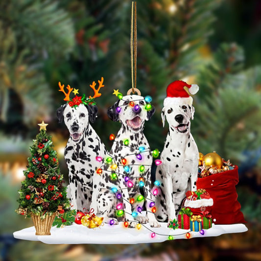 Ornament- Dalmatian-Christmas Dog Friends Hanging Ornament, Happy Christmas Ornament, Car Ornament - Best gifts your whole family