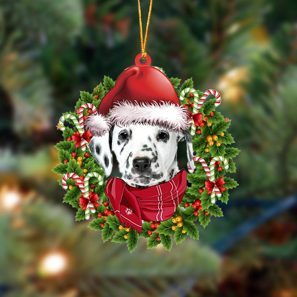 Ornament- Dalmatian-Xmas Bandana Hanging Ornament, Happy Christmas Ornament, Car Ornament - Best gifts your whole family